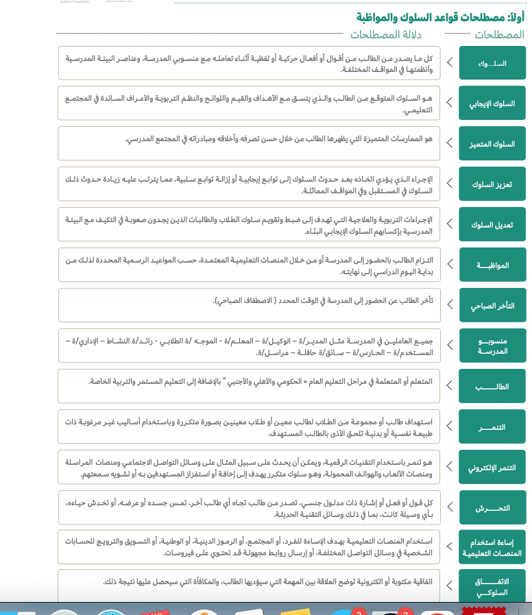 قواعد السلوك والمواظبة لطلاب التعليم العام 3 قواعد السلوك والمواظبة لطلاب التعليم العام